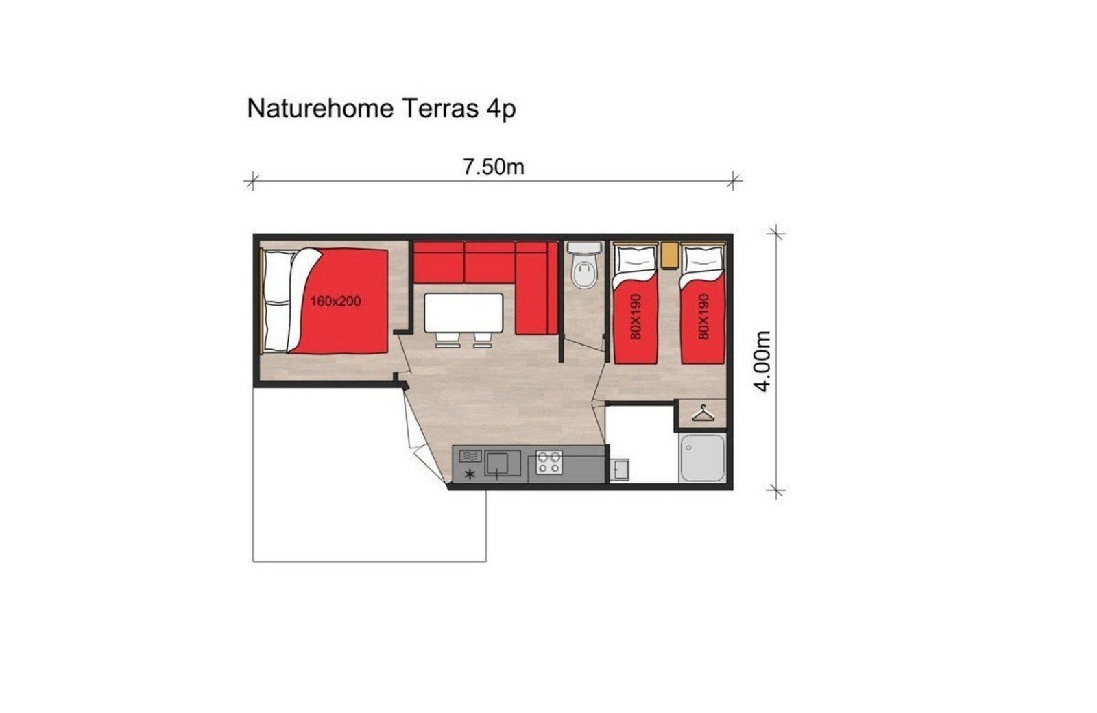 Naturhome terras 4 personen 11